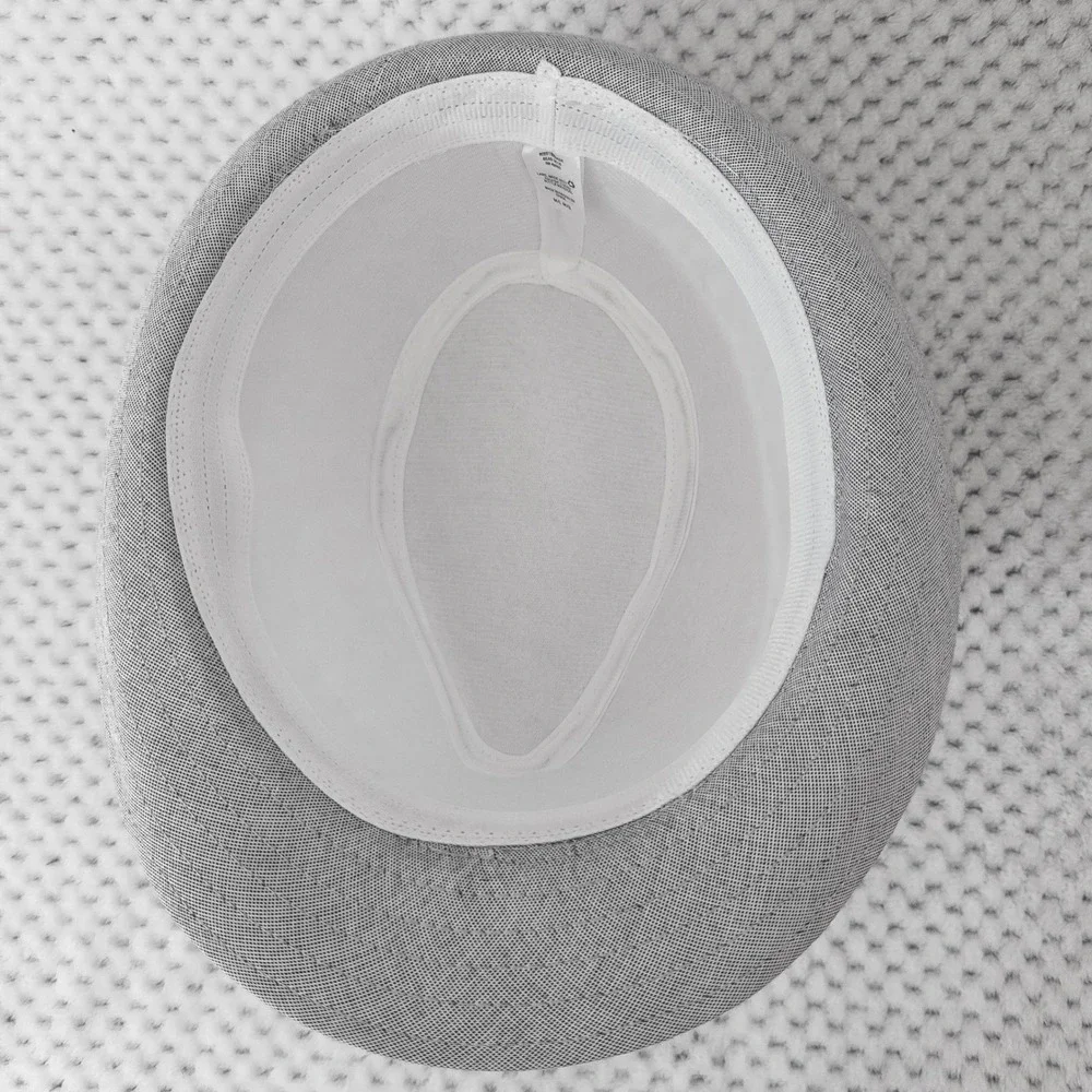 Fedora Trilby Hat Women M/L Blue Gray‎ Coastal Summer Mob Wife Edgy Streetwear